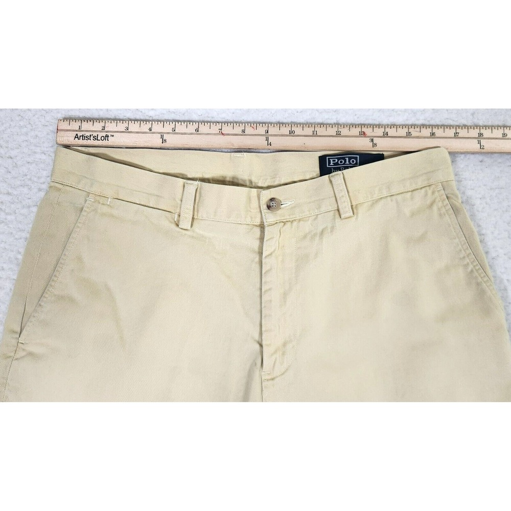 Polo Ralph Lauren Classic Fit 9" Shorts Men's 33 Light Yellow Cotton Chino - Picture 6 of 12